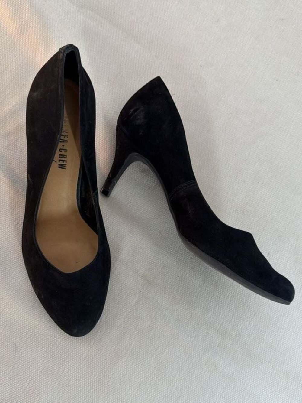 Chelsea Crew Black Label Black Suede Pointed Toe Pumps Size 8